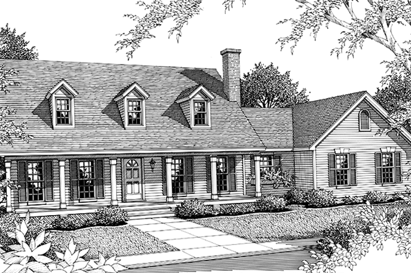 Dream House Plan - Country Exterior - Front Elevation Plan #406-9648