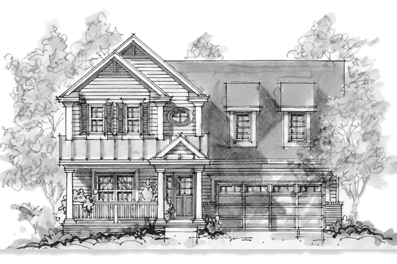 Home Plan - Country Exterior - Front Elevation Plan #20-2227