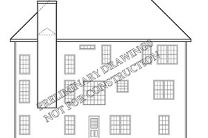 Exterior - Rear Elevation for Colonial House Plan #927-218 - 3 bed, 2.5 bath