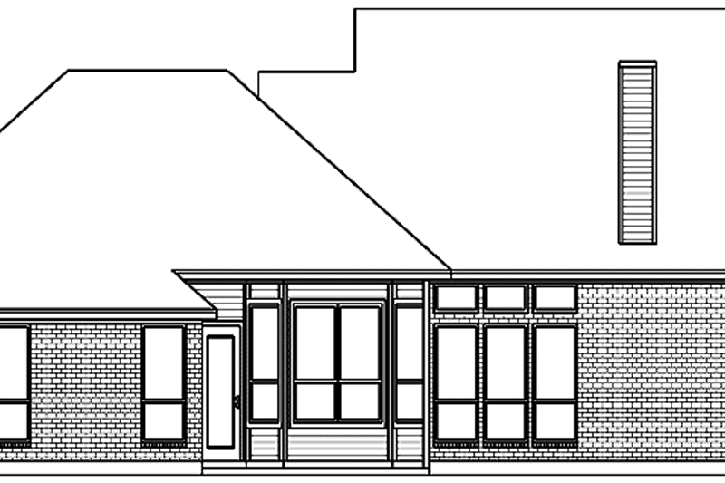 Home Plan - Exterior - Rear Elevation for Traditional House Plan #84-762 - 2 bed, 2 bath