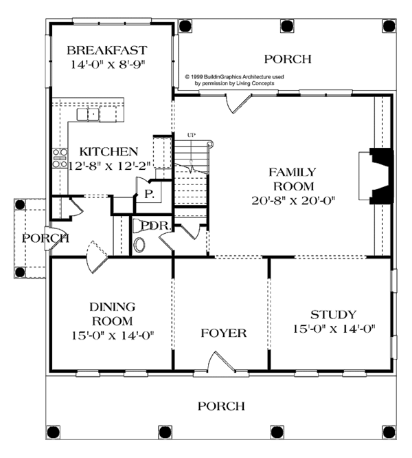 Home Plan - Classical Floor Plan - Main Floor Plan #453-333
