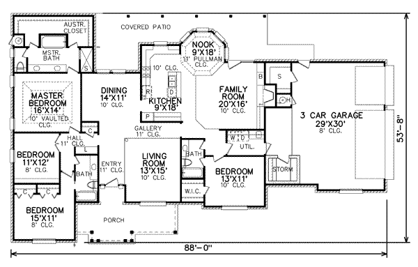 Traditional Floor Plan - Main Floor Plan #65-357