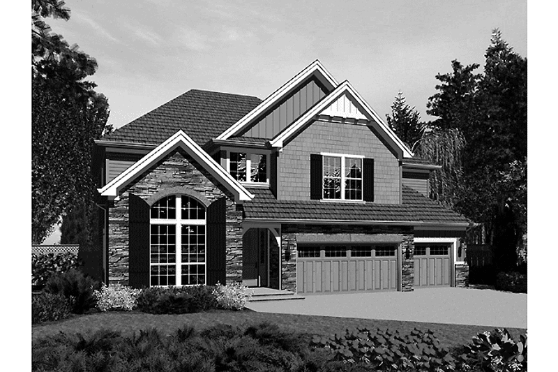 Architectural House Design - Exterior - Front Elevation 3 for Country House Plan #48-839 - 3 bed, 2.5 bath