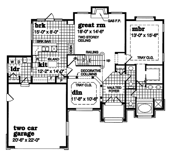 Home Plan - Traditional Floor Plan - Main Floor Plan #47-910