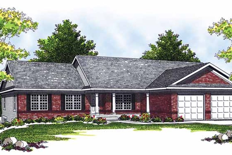 Home Plan - Ranch Exterior - Front Elevation Plan #70-1356
