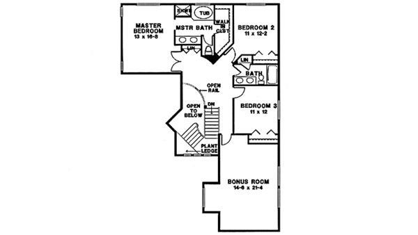 Dream House Plan - Country Floor Plan - Upper Floor Plan #966-45