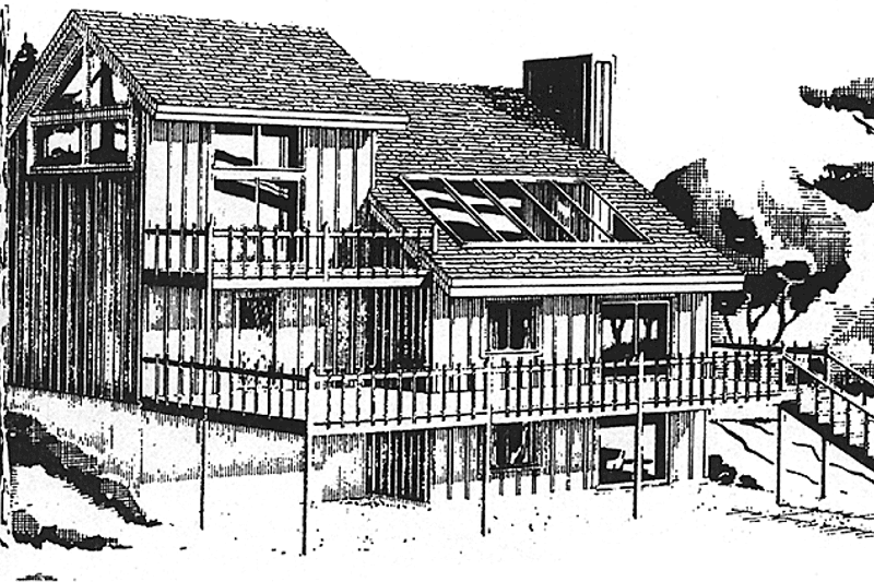 Architectural House Design - Exterior - Rear Elevation for Country House Plan #320-1180 - 2 bed, 1 bath