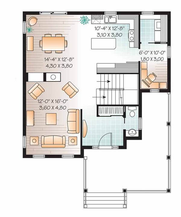Home Plan - Country Floor Plan - Main Floor Plan #23-2549