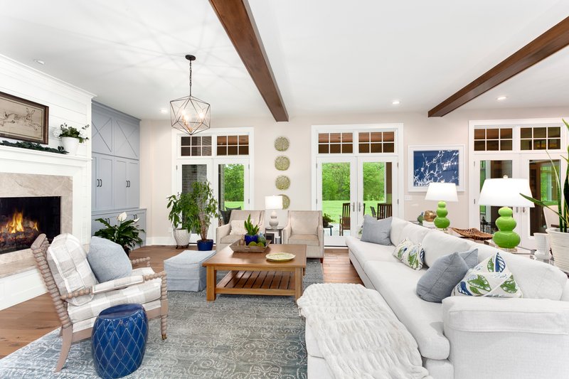 Architectural House Design - Interior - Family Room for Farmhouse House Plan #928-284 - 4 bed, 4.5 bath
