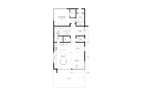 Floor Plan - Main Floor for Cabin House Plan #1114-38 - 3 bed, 3 bath