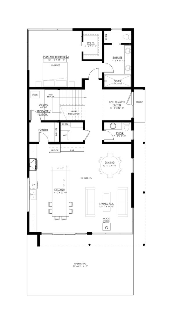 Cabin Floor Plan - Main Floor Plan #1114-38