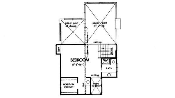 House Plan Design - Contemporary Floor Plan - Upper Floor Plan #320-1390