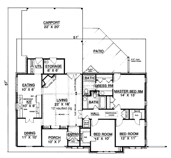 Home Plan - Tudor Floor Plan - Main Floor Plan #45-539