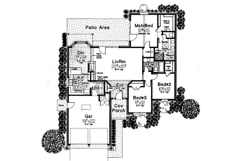Dream House Plan - Floor Plan - Main Floor for Ranch House Plan #310-1224 - 3 bed, 2 bath