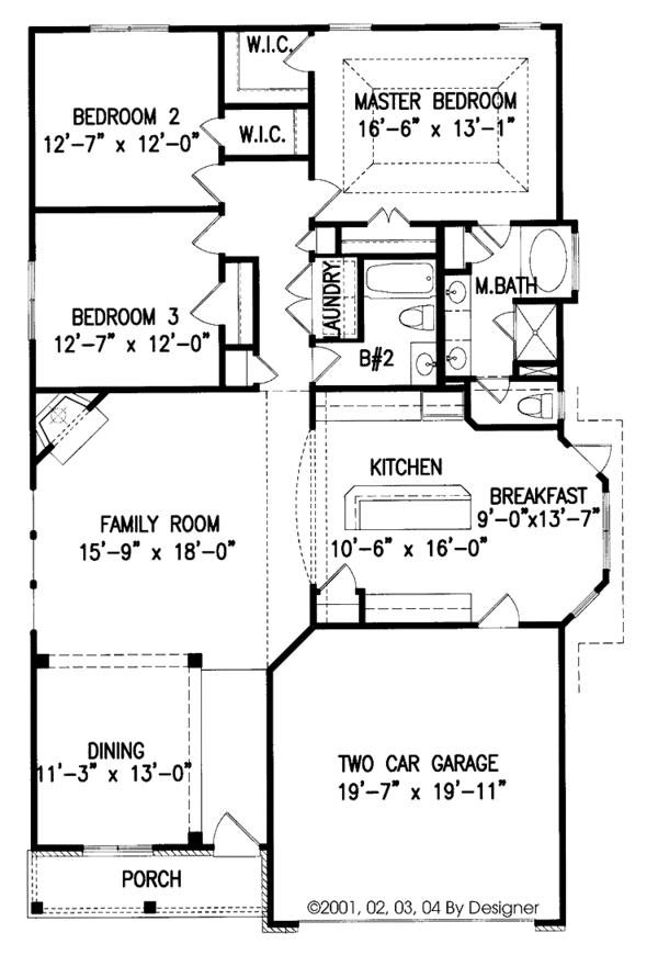 Dream House Plan - Country Floor Plan - Main Floor Plan #54-193