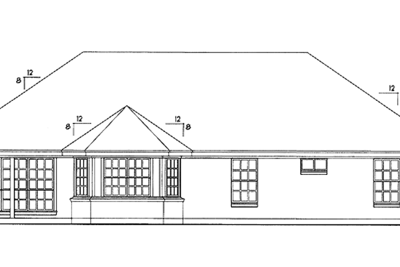 House Plan Design - Exterior - Rear Elevation for Traditional House Plan #40-502 - 4 bed, 2 bath
