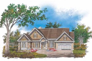 Ranch Exterior - Front Elevation Plan #929-654