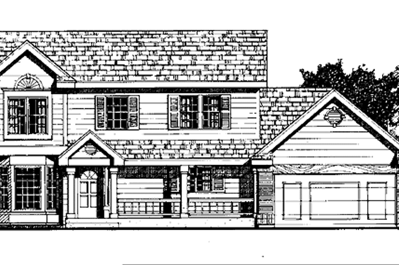 Home Plan - Country Exterior - Front Elevation Plan #300-126