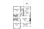 Ranch Style House Plan - 2 Beds 2 Baths 1089 Sq/Ft Plan #21-620 Floor 