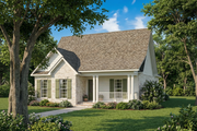 Traditional Style House Plan - 3 Beds 2 Baths 1490 Sq/Ft Plan #17-126 Exterior 
