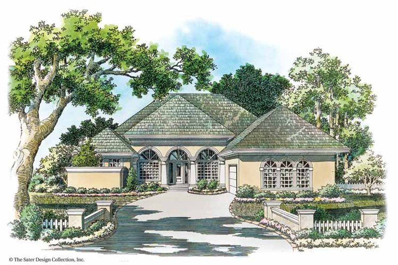 Home Plan - Mediterranean Exterior - Front Elevation Plan #930-342