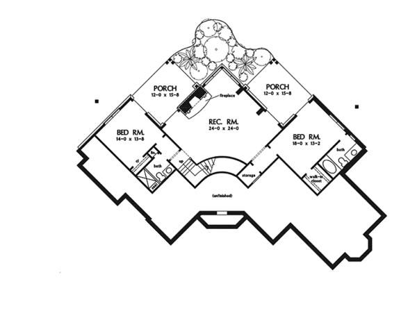 Home Plan - European Floor Plan - Lower Floor Plan #929-944