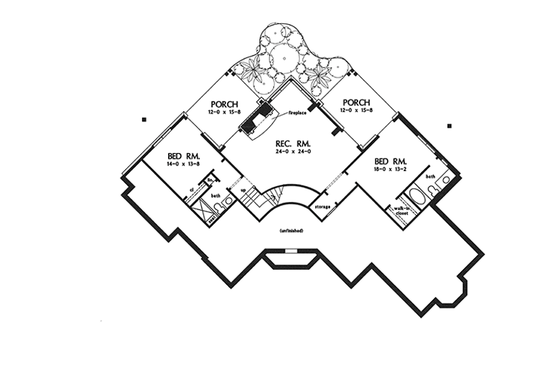 Home Plan - Floor Plan - Lower Floor for European House Plan #929-944 - 3 bed, 3.5 bath