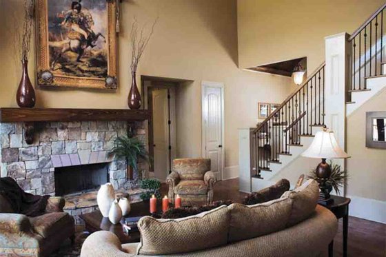 Interior - Family Room for European House Plan #927-18 - 4 bed, 3 bath