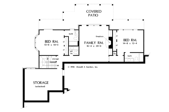 Floor Plan - Lower Floor for Country House Plan #929-326 - 5 bed, 5.5 bath