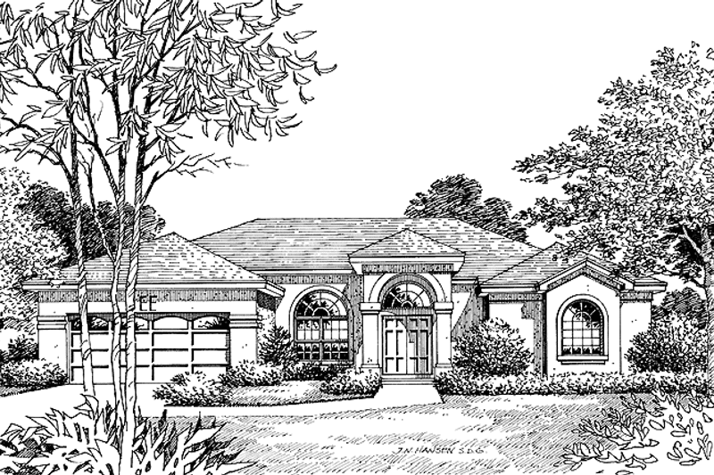 Dream House Plan - Exterior - Front Elevation 3 for Contemporary House Plan #1015-8 - 4 bed, 3 bath