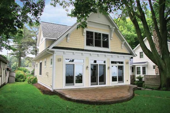 Exterior - Rear Elevation 1 for Bungalow House Plan #928-191 - 3 bed, 2 bath
