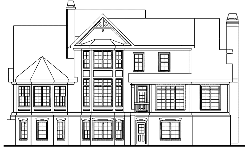 House Blueprint - Exterior - Rear Elevation for Country House Plan #927-854 - 4 bed, 3.5 bath