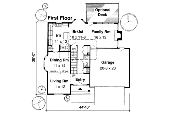 Floor Plan - Main Floor for Traditional House Plan #312-534 - 3 bed, 2.5 bath
