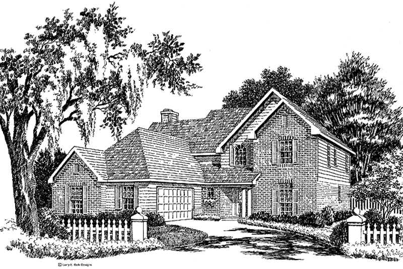 Architectural House Design - Colonial Exterior - Front Elevation Plan #952-12