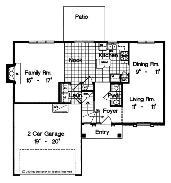 House Design - Country Floor Plan - Main Floor Plan #417-600