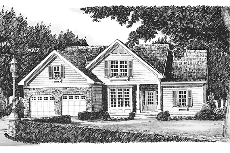 Home Plan - Exterior - Front Elevation 3 for Country House Plan #927-395 - 3 bed, 2 bath