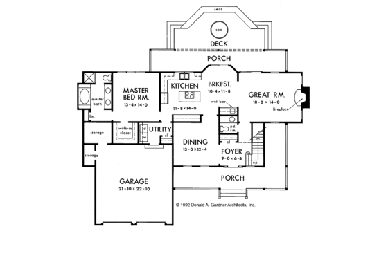 Floor Plan - Main Floor for Victorian House Plan #929-121 - 4 bed, 2.5 bath