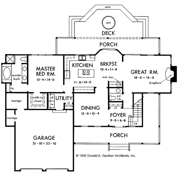 Architectural House Design - Victorian Floor Plan - Main Floor Plan #929-121