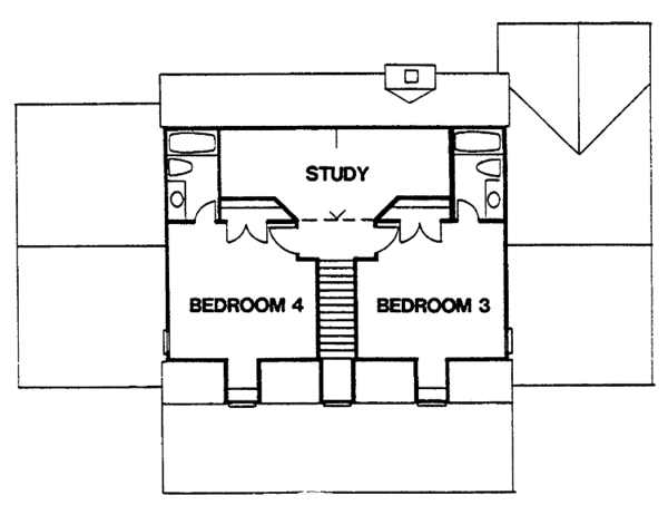 House Design - Country Floor Plan - Upper Floor Plan #30-266