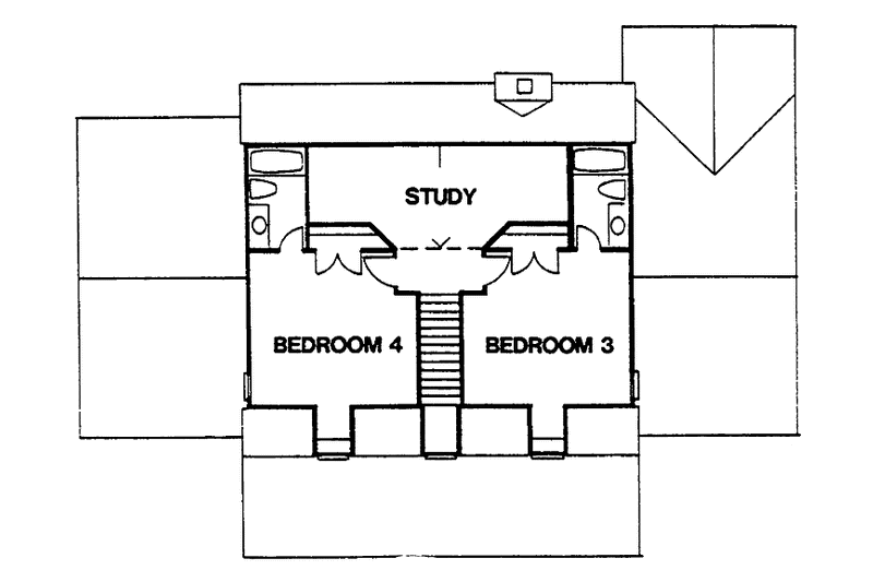 Dream House Plan - Floor Plan - Upper Floor for Country House Plan #30-266 - 4 bed, 4 bath