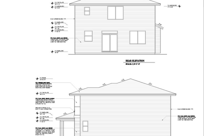 House Design - Exterior - Other Elevation 1 for Prairie House Plan #53-732 - 3 bed, 2.5 bath
