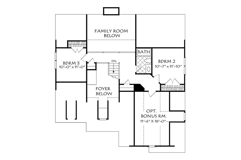 Home Plan - Floor Plan - Upper Floor for Colonial House Plan #927-973 - 3 bed, 2.5 bath