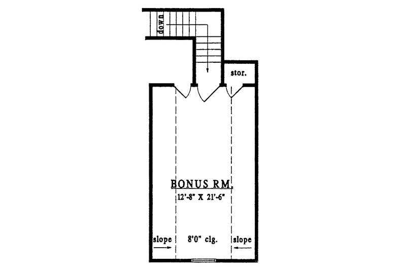 Dream House Plan - Floor Plan - Other Floor for Country House Plan #42-503 - 3 bed, 2 bath