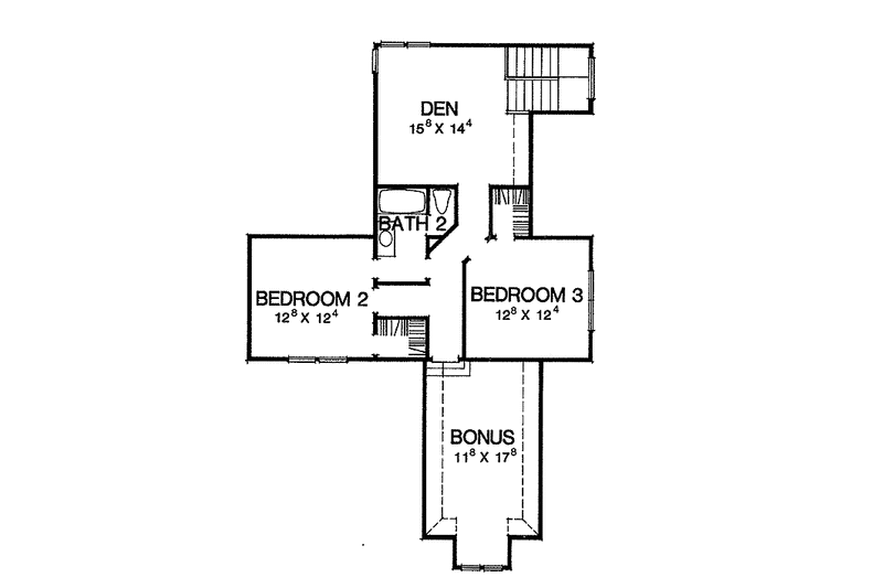 Home Plan - Floor Plan - Upper Floor for Mediterranean House Plan #472-116 - 4 bed, 3 bath