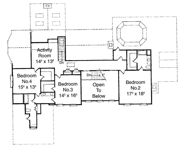 Architectural House Design - Classical Floor Plan - Upper Floor Plan #429-142