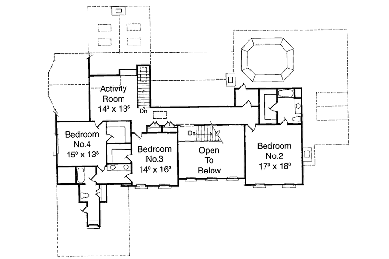Home Plan - Floor Plan - Upper Floor for Classical House Plan #429-142 - 4 bed, 3 bath