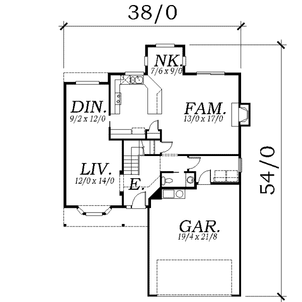 Traditional Floor Plan - Main Floor Plan #130-106