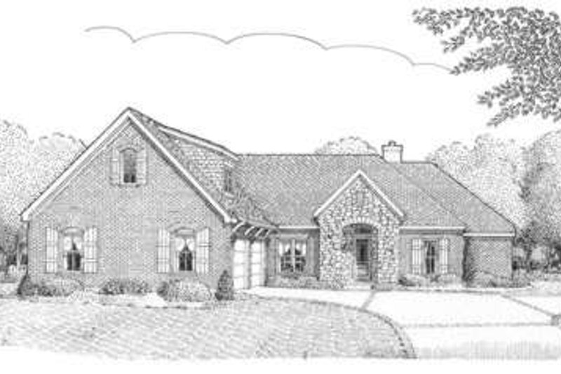 Home Plan - European Exterior - Front Elevation Plan #410-350