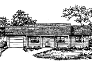 Country Exterior - Front Elevation Plan #30-237