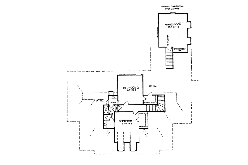 Dream House Plan - Floor Plan - Upper Floor for Cottage House Plan #952-97 - 3 bed, 2 bath